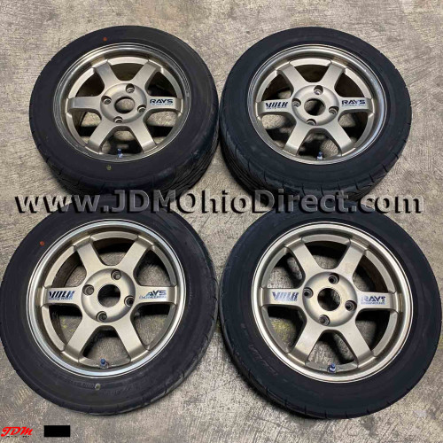 JDM Volk Racing TE37 Bronze 15 inch Wheels 